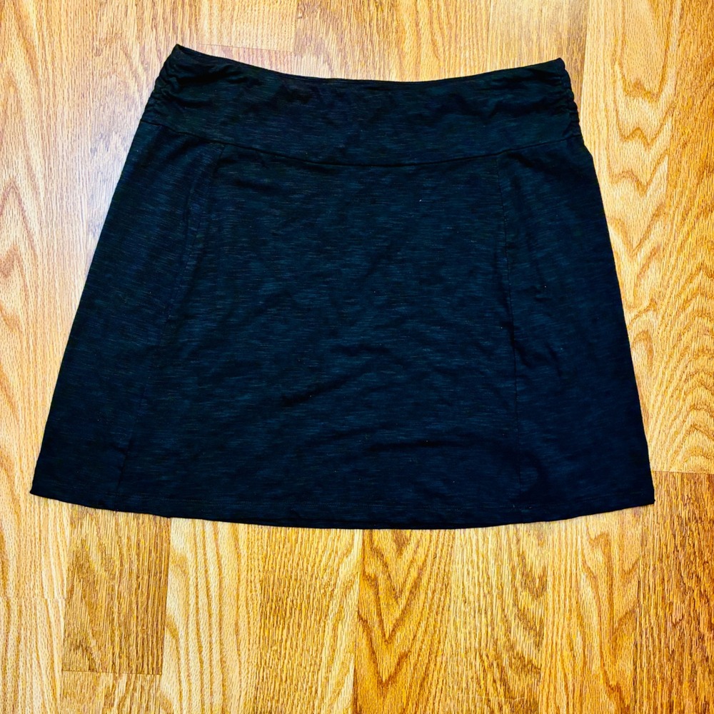 Columbia Active Travel Skort Gorpcore Sporty Knit Stretch Small Black Heather